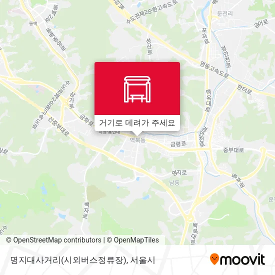 명지대사거리(시외버스정류장) 지도