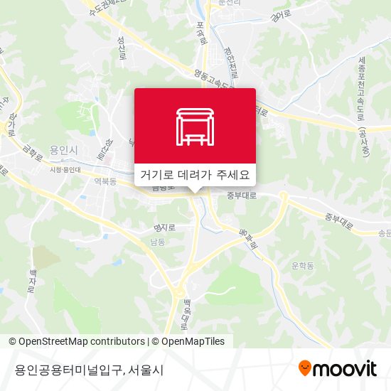 용인공용터미널입구 지도