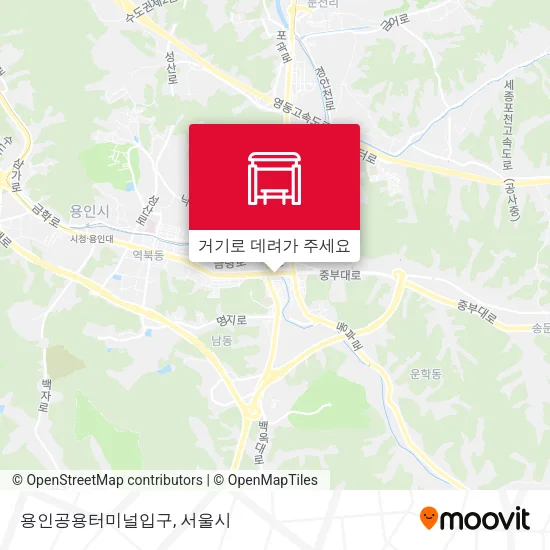 용인공용터미널입구 지도