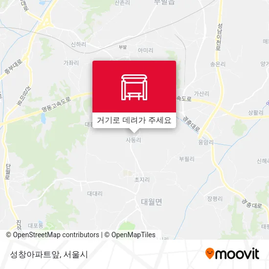 성창아파트앞 지도