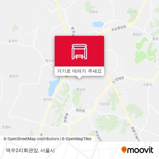 멱우2리회관앞 지도