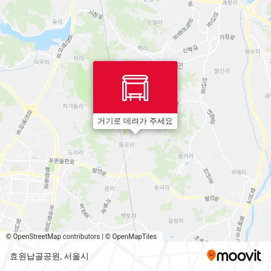 효원납골공원 지도