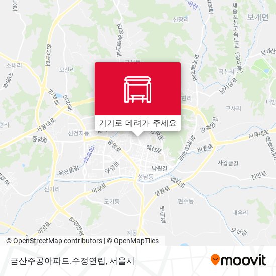 금산주공아파트.수정연립 지도