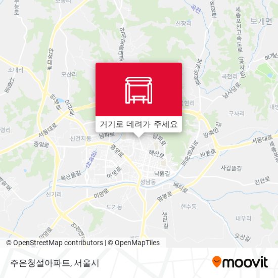주은청설아파트 지도