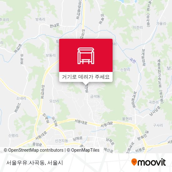 서울우유.사곡동 지도