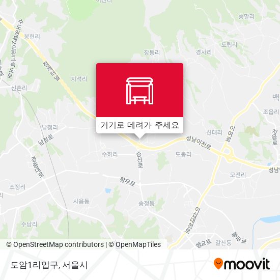 도암1리입구 지도