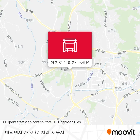 대덕면사무소.내건지리 지도