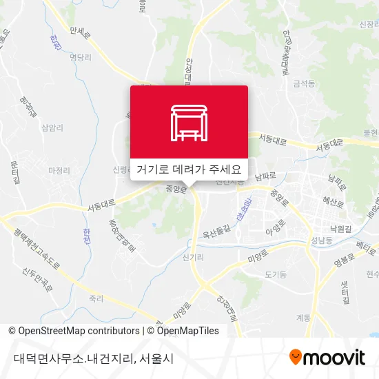 대덕면사무소.내건지리 지도
