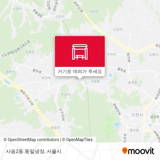 사음2동.동일냉장 지도