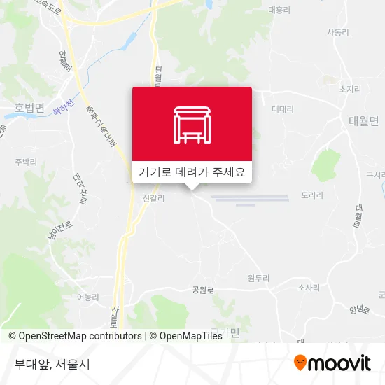 부대앞 지도