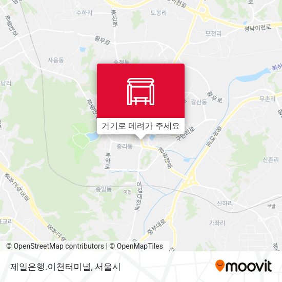 제일은행.이천터미널 지도