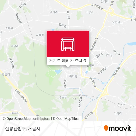 설봉산입구 지도