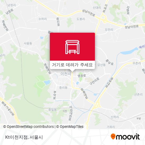 Kt이천지점 지도