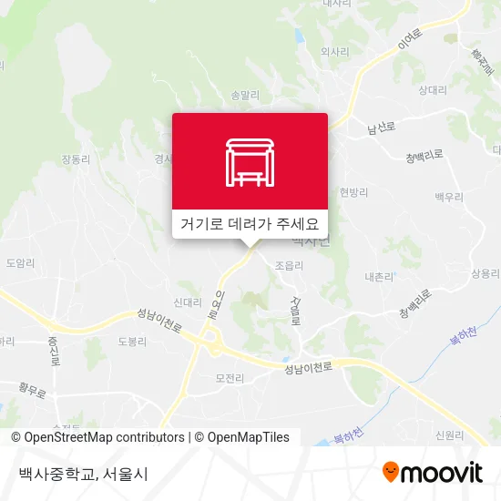 백사중학교 지도