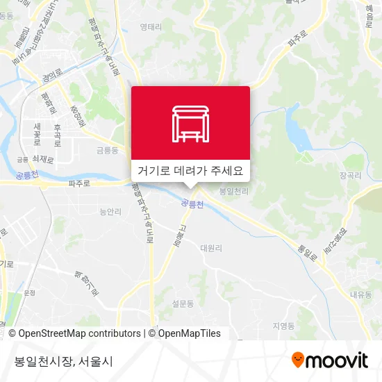봉일천시장 지도