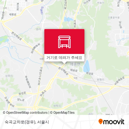 숙곡교차로(경유) 지도