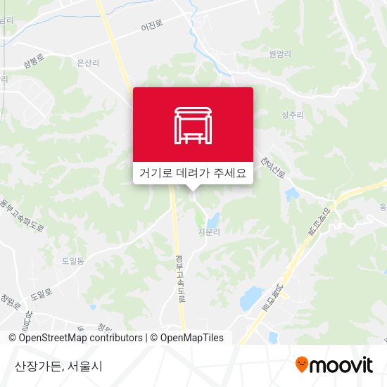 산장가든 지도