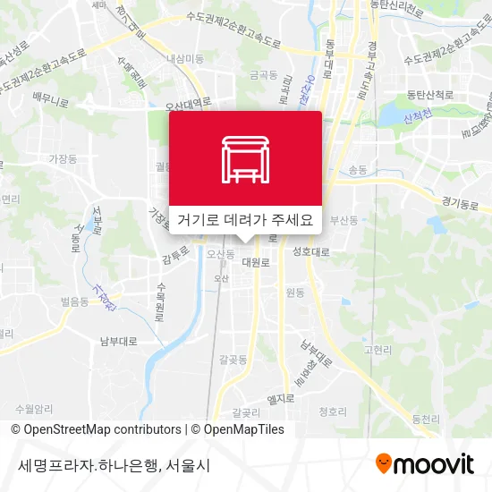 세명프라자.하나은행 지도