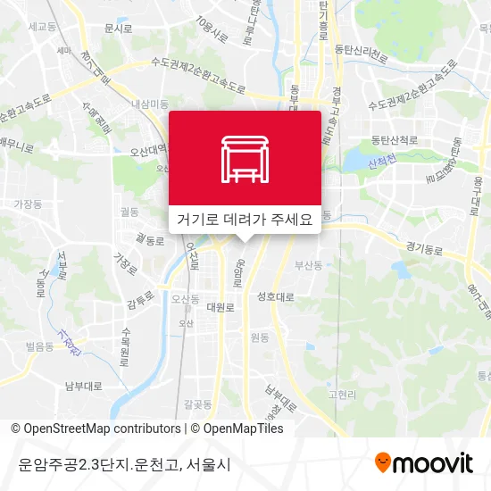 운암주공2.3단지.운천고 지도