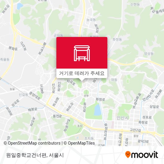 원일중학교건너편 지도