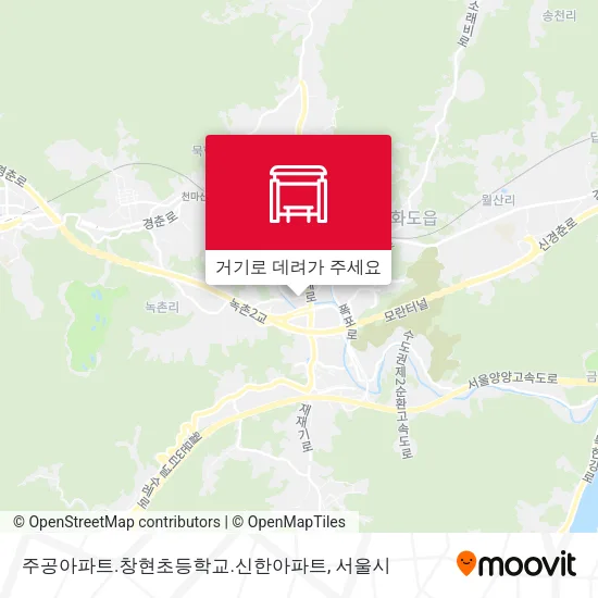 주공아파트.창현초등학교.신한아파트 지도