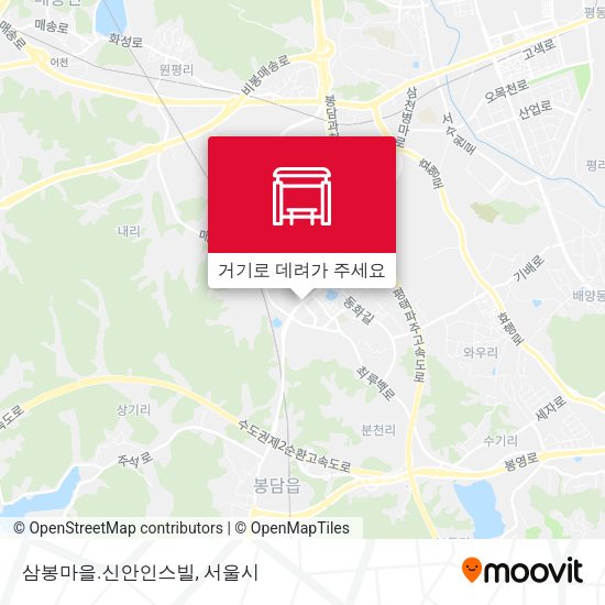 삼봉마을.신안인스빌 지도