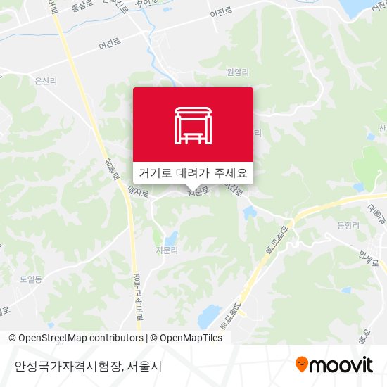 안성국가자격시험장 지도