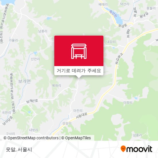 웃말 지도