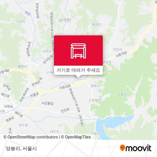 양봉리 지도