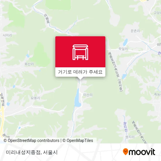 미리내성지종점 지도