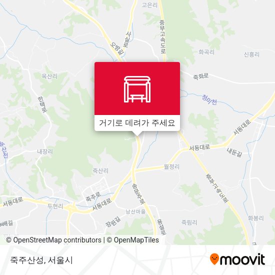 죽주산성 지도