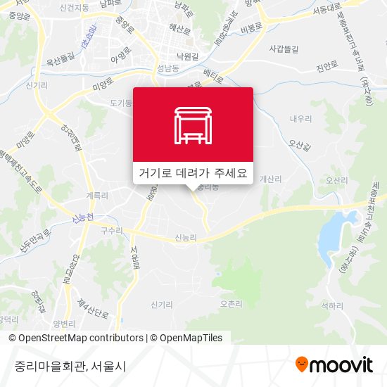 중리마을회관 지도