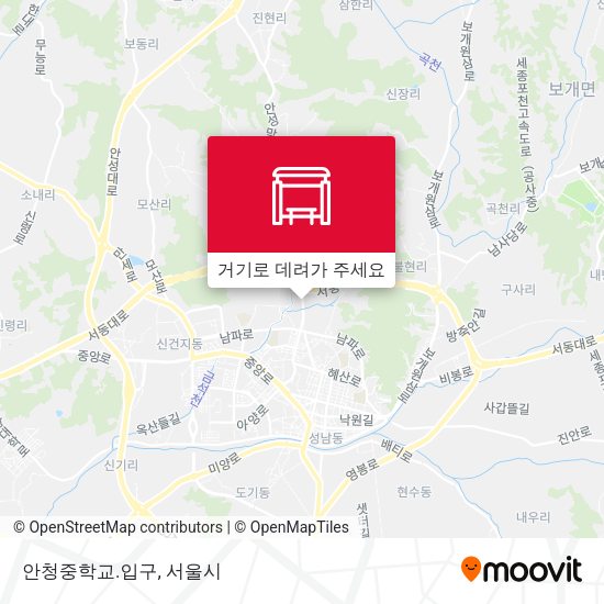 안청중학교.입구 지도