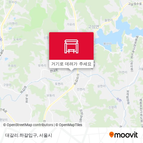 대갈리.하갈입구 지도