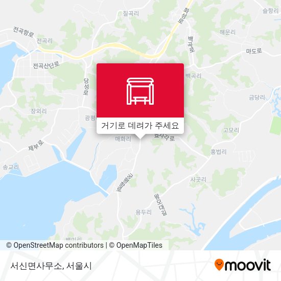 서신면사무소 지도