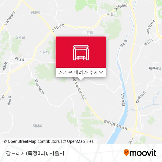 감드러지(독정3리) 지도