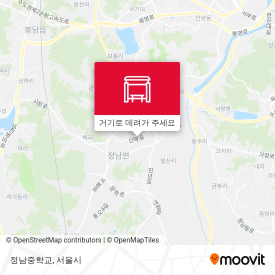 정남중학교 지도