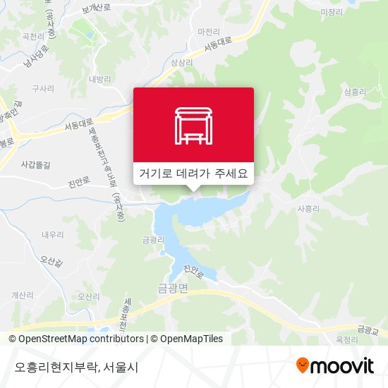 오흥리현지부락 지도