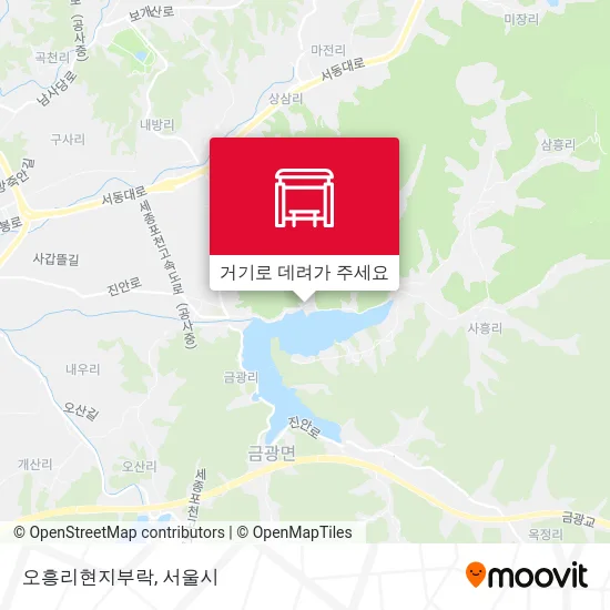 오흥리현지부락 지도