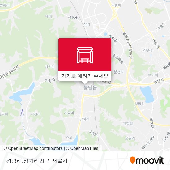 왕림리.상기리입구 지도