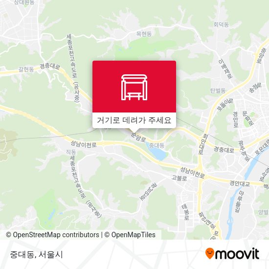 중대동 지도