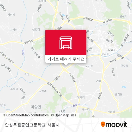 안성두원공업고등학교 지도