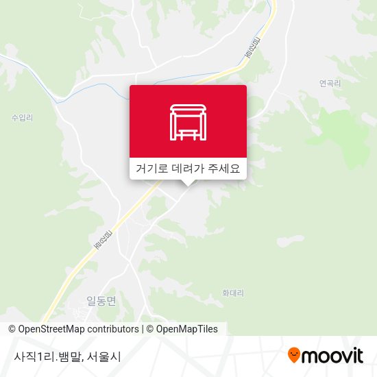 사직1리.뱀말 지도