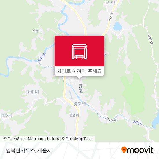 영북면사무소 지도