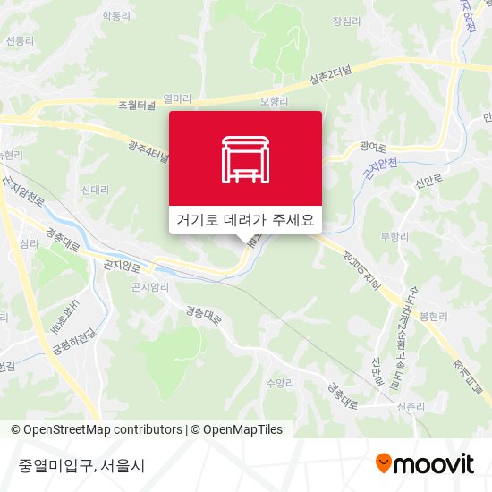 중열미입구 지도