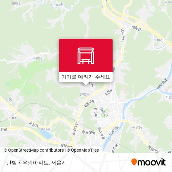 탄벌동우림아파트 지도