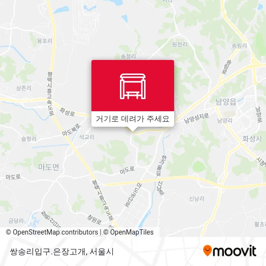 쌍송리입구.은장고개 지도