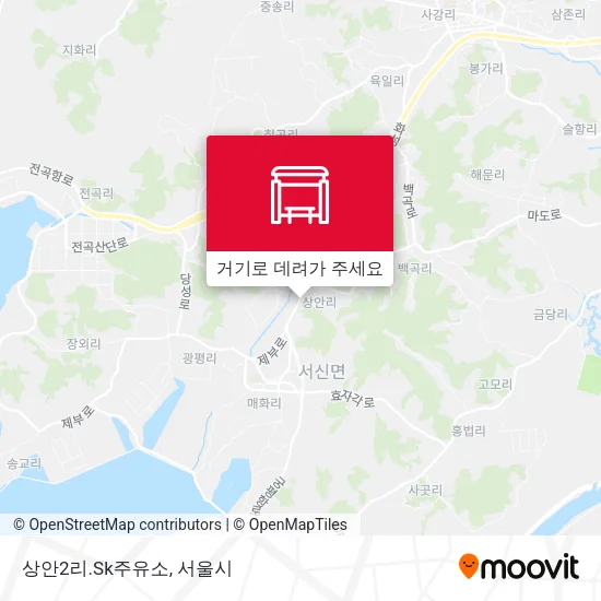 상안2리.Sk주유소 지도