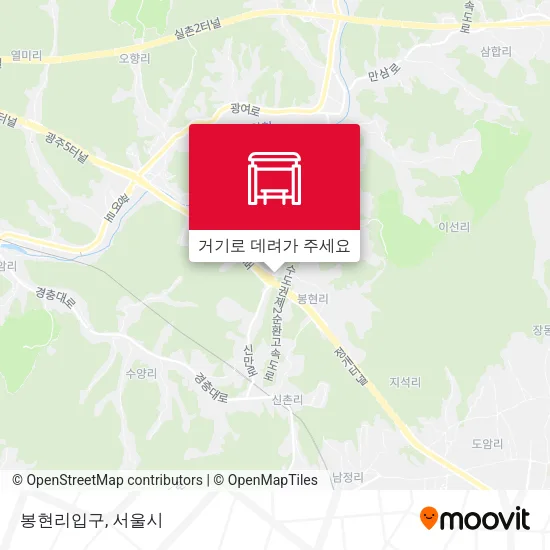 봉현리입구 지도
