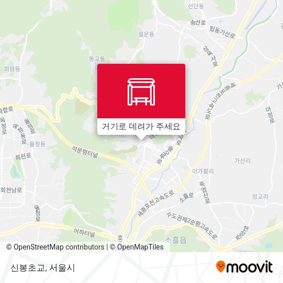 신봉초교 지도